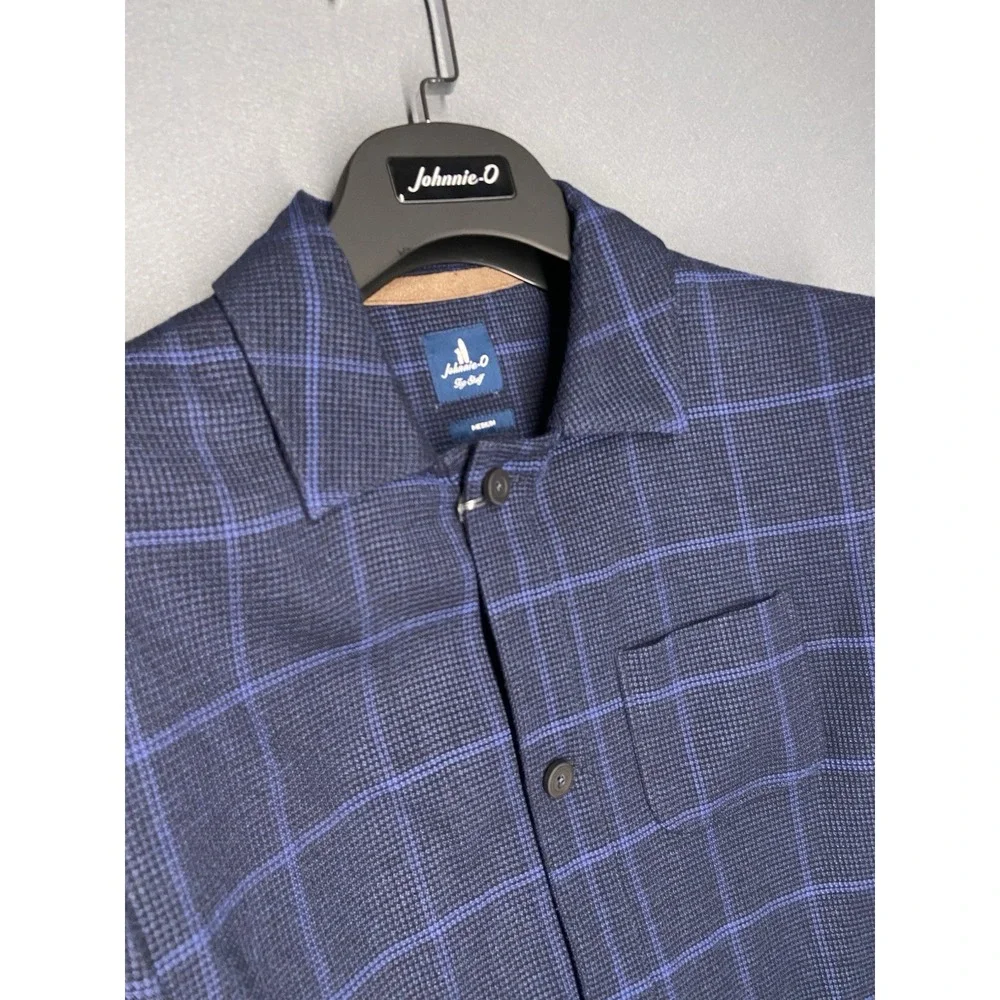 Johnnie-O Top Shelf Designer Men's Navy Plaid Blazer Size M